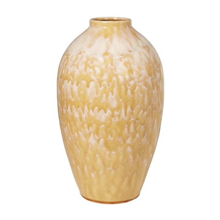 Ingrid ceramic vase 40 cm - tawny olive yellow - Broste Copenhagen