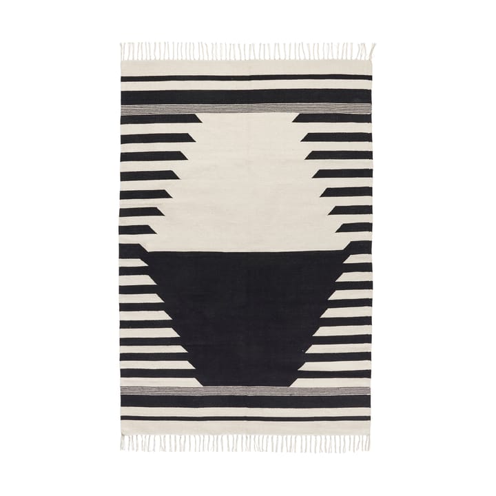 Iselin rug 140x200 cm - Black-off white - Broste Copenhagen