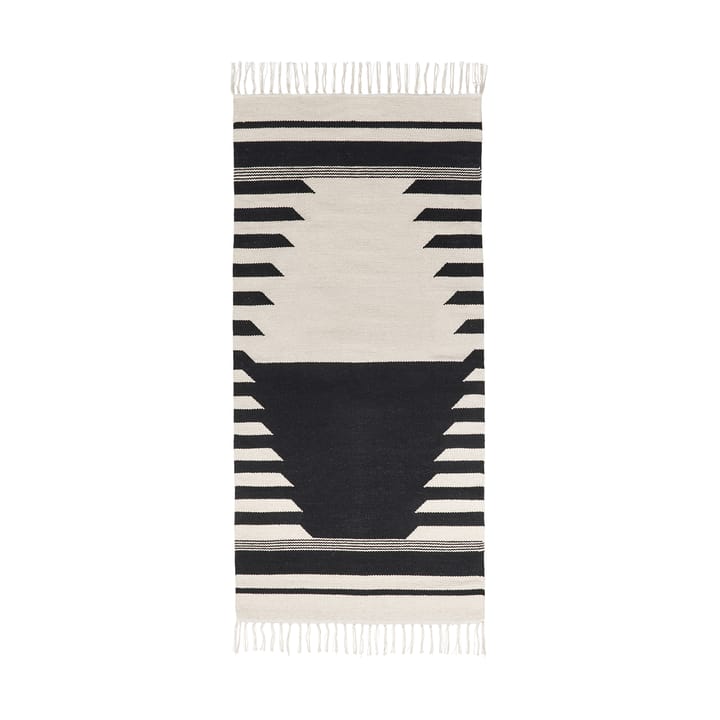 Iselin rug 70x140 cm - Black-off white - Broste Copenhagen