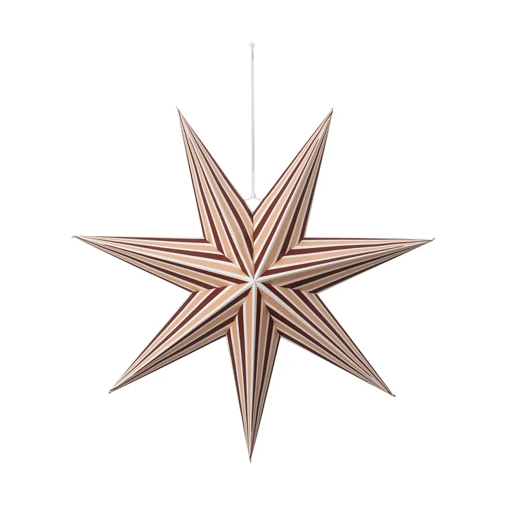 Joy advent star - Deep Red-Soft Pink, L - Broste Copenhagen