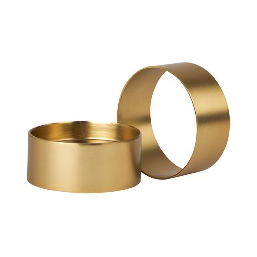 Broste Copenhagen Judie candlestick 7.5x11 cm | Scandinavian Design | Tea light holders, lanterns & candle dishes | Gold-coloured
