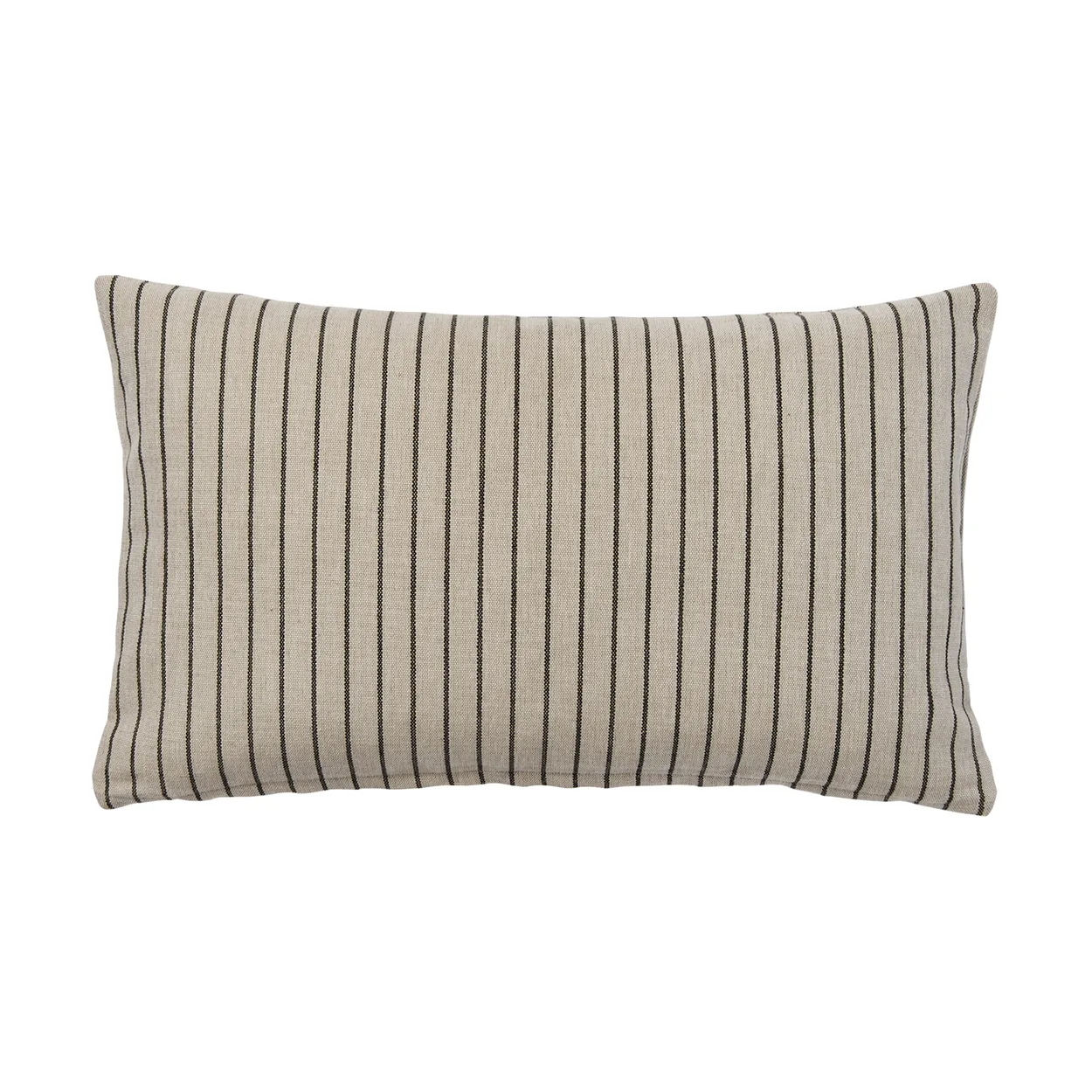 Broste Copenhagen Karen cushion cover Light beige-black, 30x50 cm