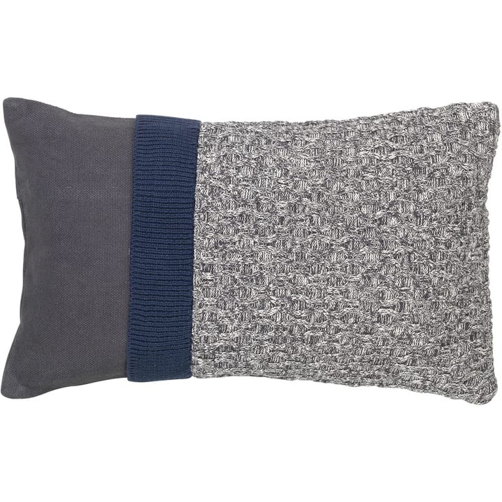 Knit cushion cover 30x50 cm - Dark grey-blue night - Broste Copenhagen
