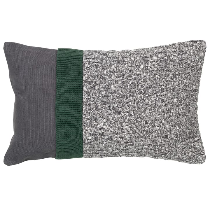 Knit cushion cover 30x50 cm - Dark grey-sycamore - Broste Copenhagen