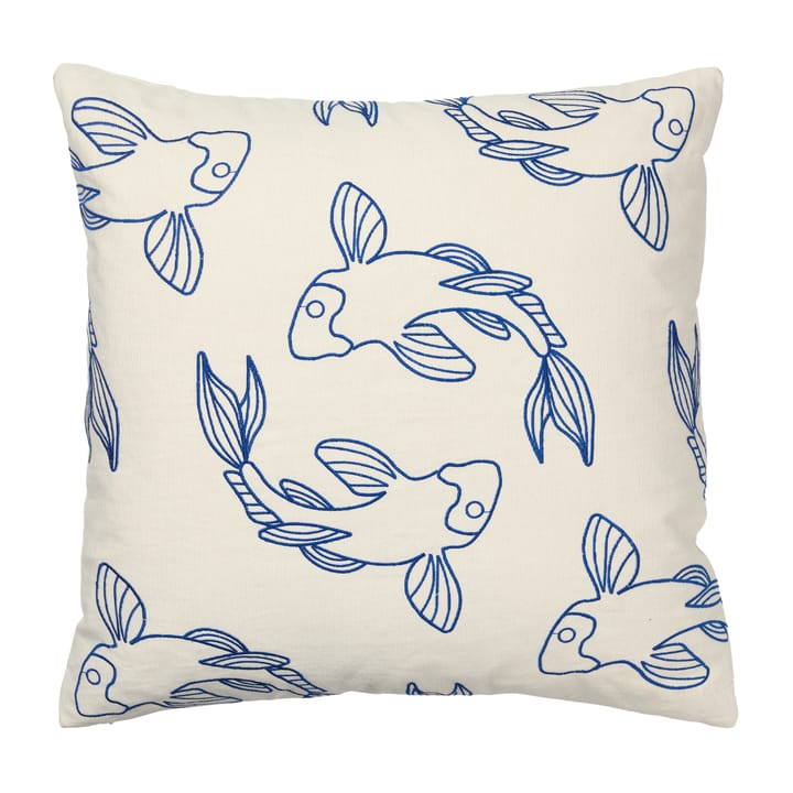 Koi pillowcase 50x50 cm - Intense blue - Broste Copenhagen