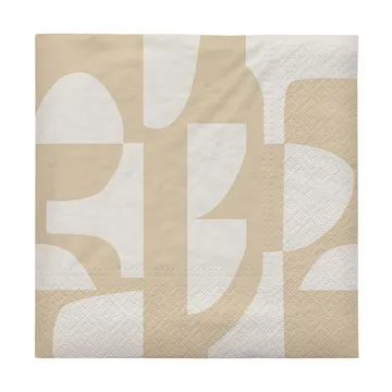 Lara napkin 33x33 cm 20-pack - Black-off white - Broste Copenhagen