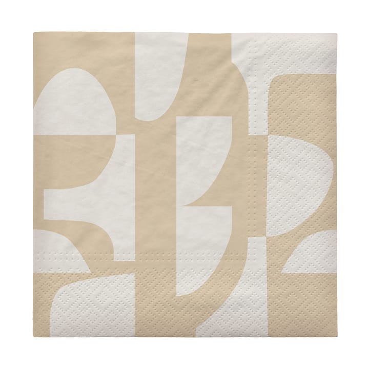 Lara napkin 33x33 cm 20-pack - Black-off white - Broste Copenhagen
