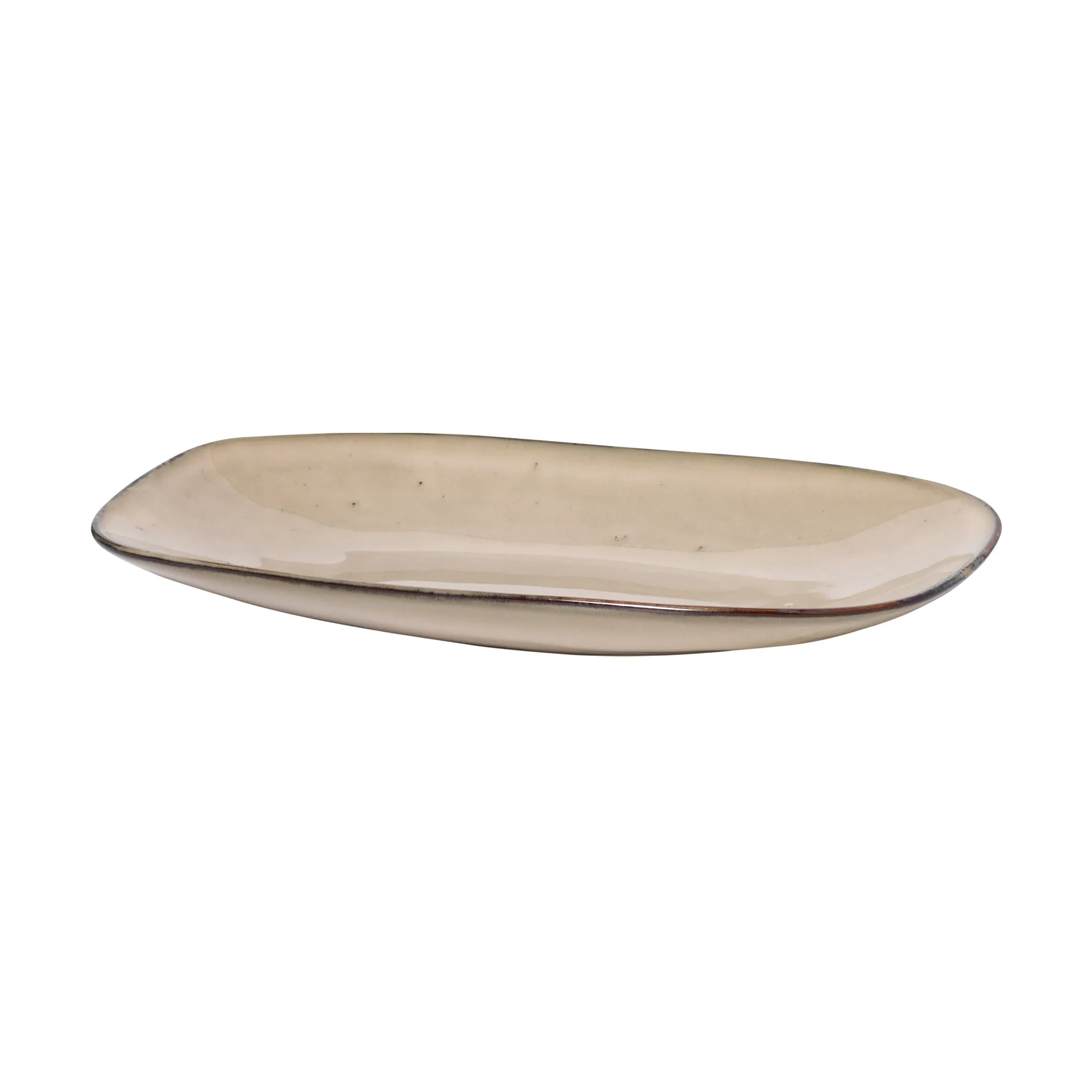Larni plate 16x26.5 cm, beige Broste Copenhagen