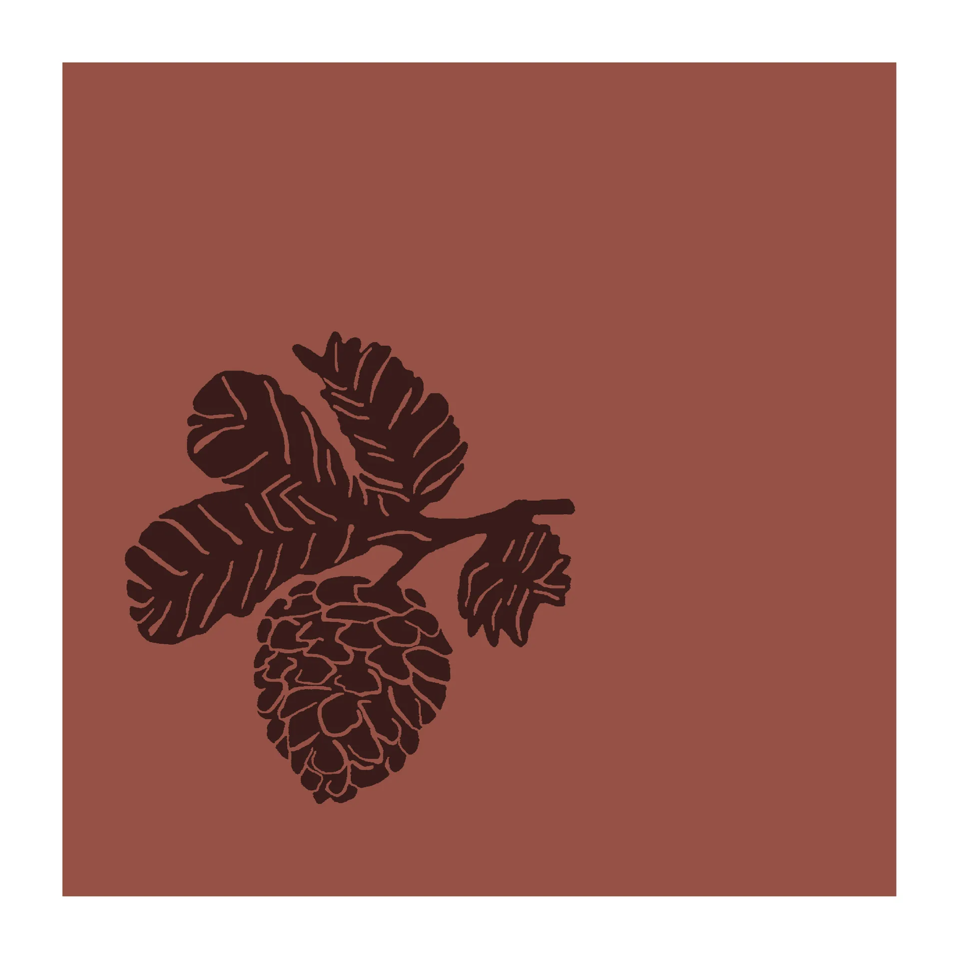 Leaf napkin 33x33 cm 20-pack, Auburn Broste Copenhagen