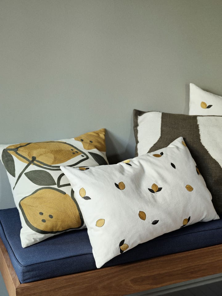 Lemon pillowcase 40x60 cm, Golden yellow Broste Copenhagen