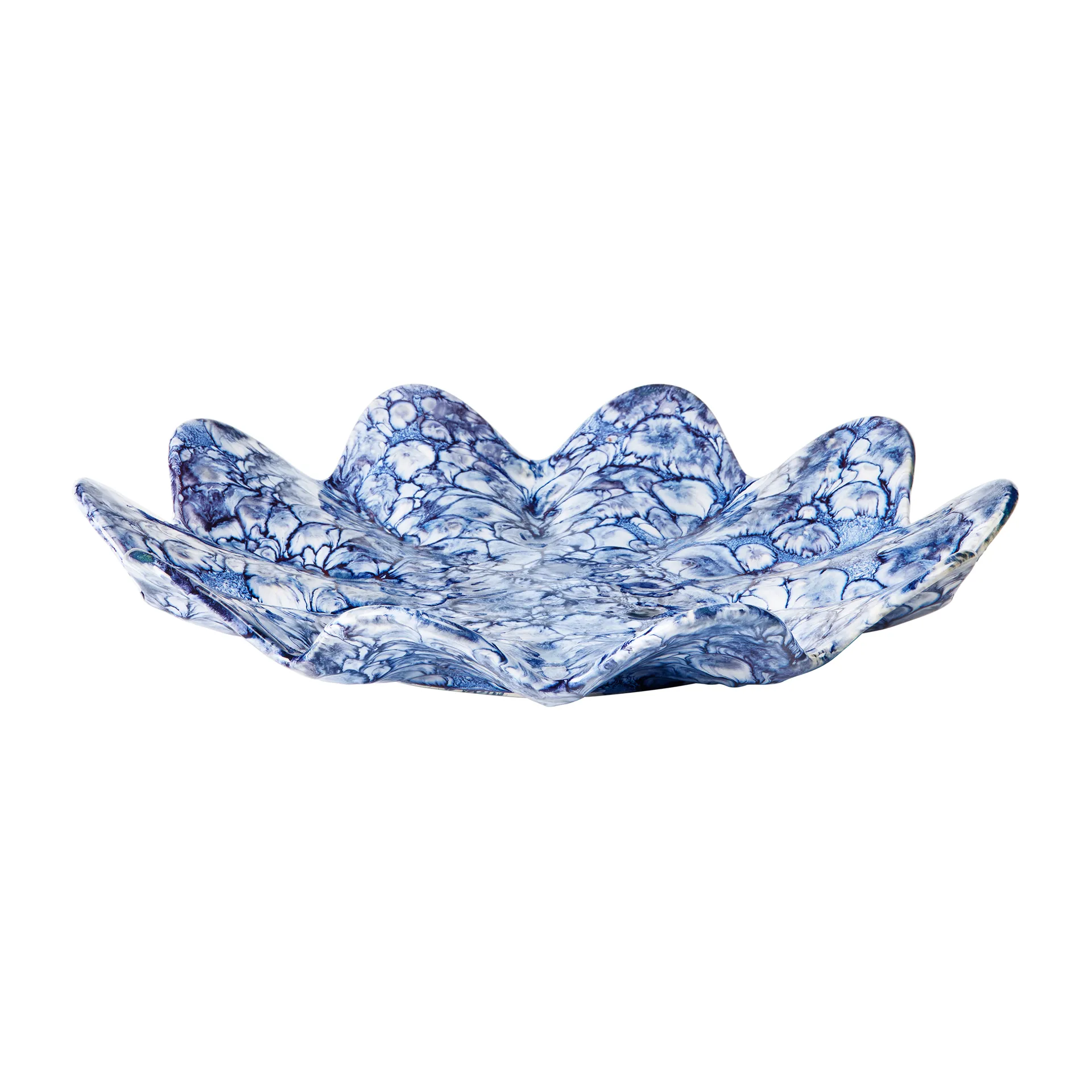Lilja decorative saucer Ø38 cm, Intense blue-white Broste Copenhagen