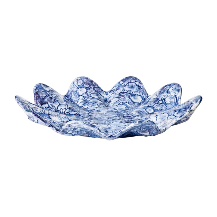 Lilja decorative saucer Ø38 cm, Intense blue-white Broste Copenhagen