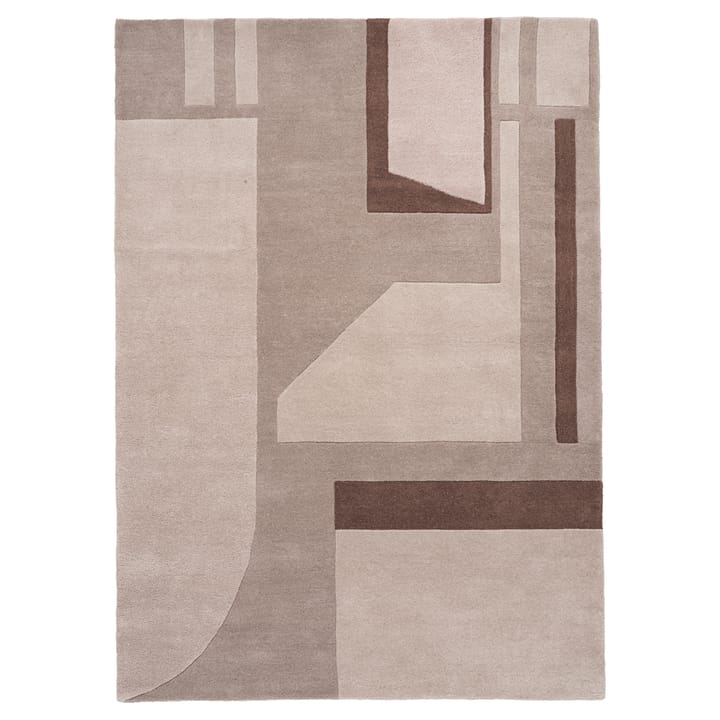 Line wool carpet 140x200 cm - beige-brown - Broste Copenhagen