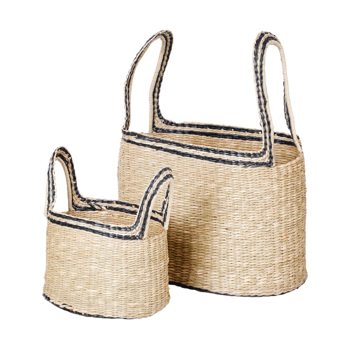 Lykke basket 2 pieces - Natural black - Broste Copenhagen