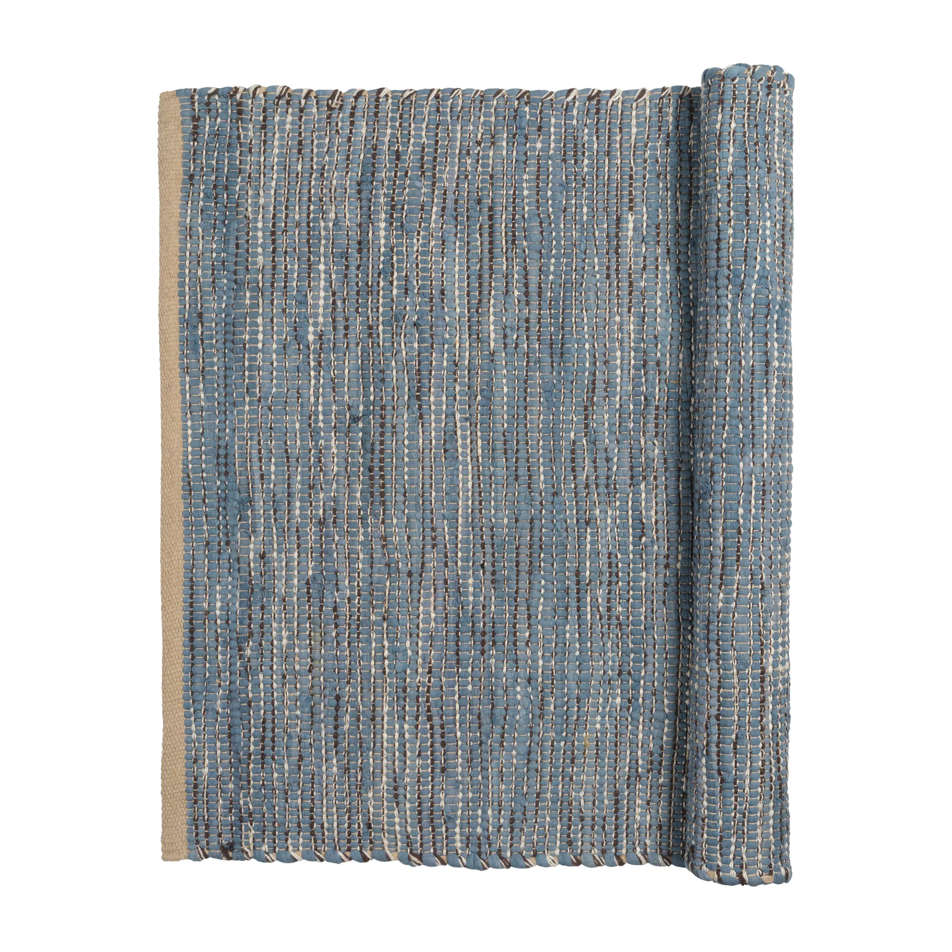 Magda cotton rug 60x90 cm, Flint stone blue Broste Copenhagen