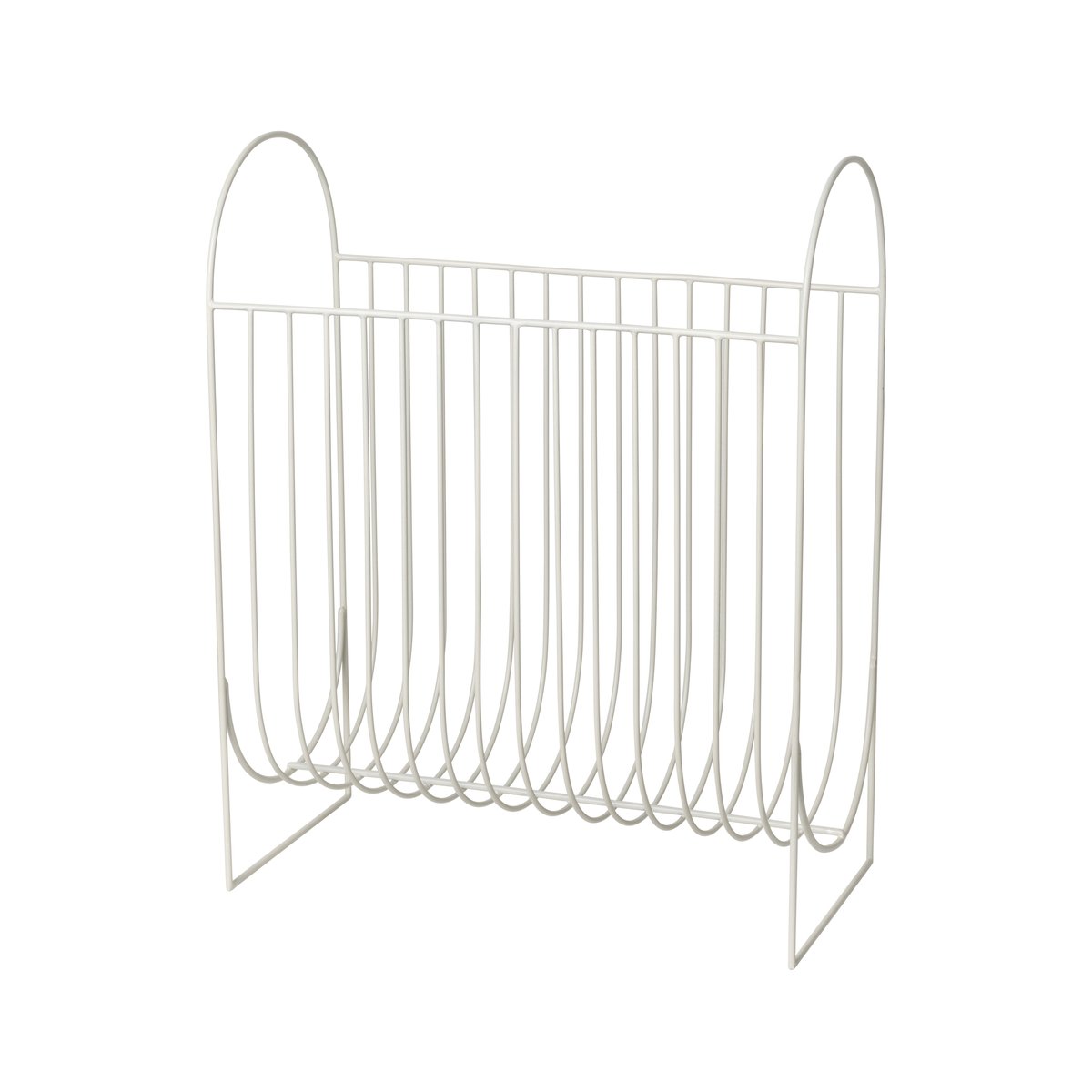 Broste Copenhagen Maggie newspaper stand rainy day light grey