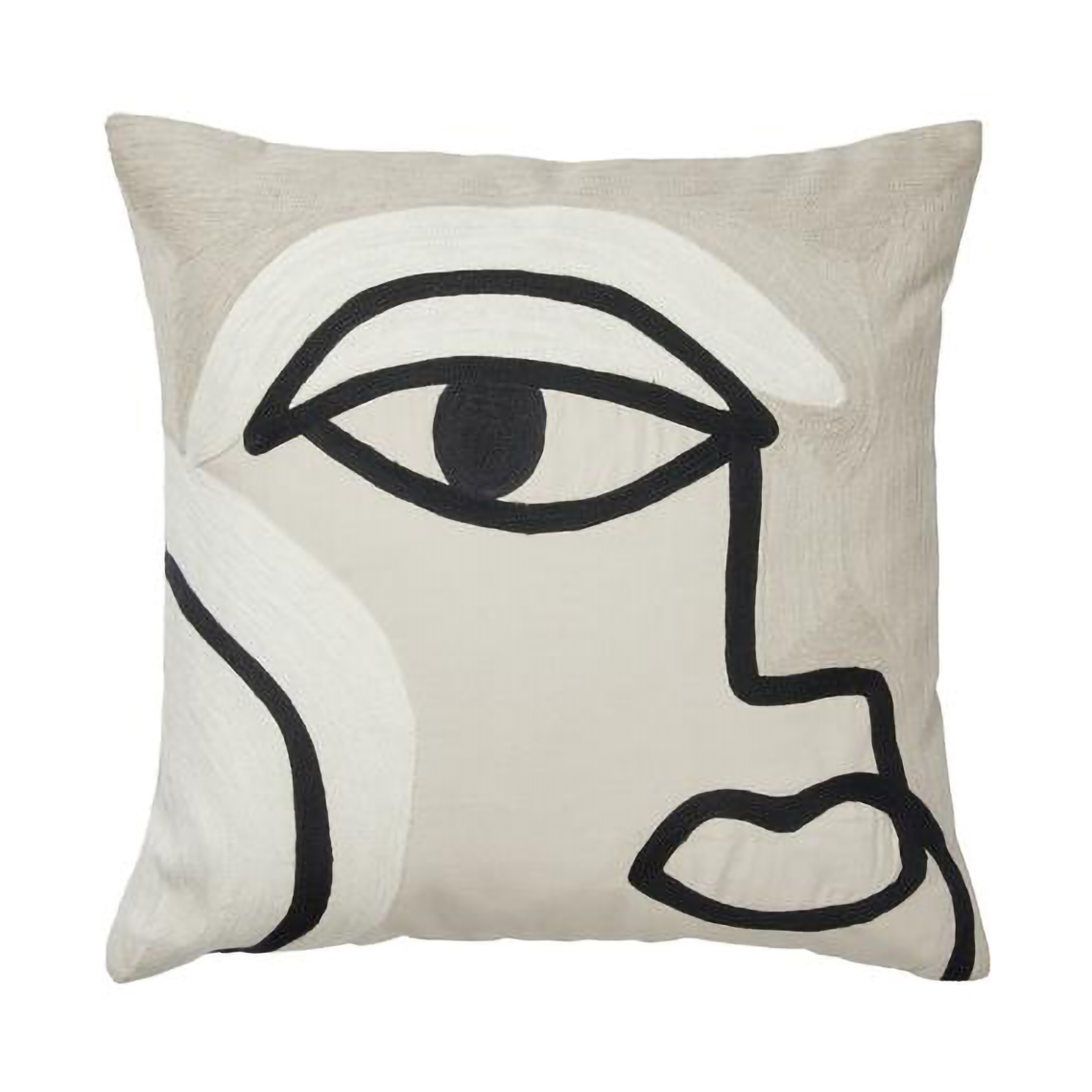 Broste Copenhagen Manon cushion cover 50x50 cm Black