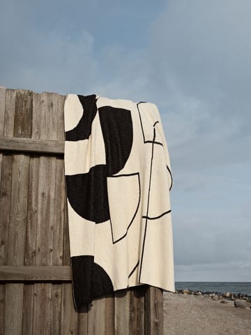 Maren throw 130x180 cm - Black-off white - Broste Copenhagen