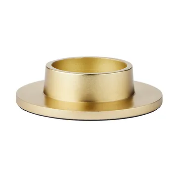 Maro candle holder for pillar candles - Brass finish, 4 cm - Broste Copenhagen
