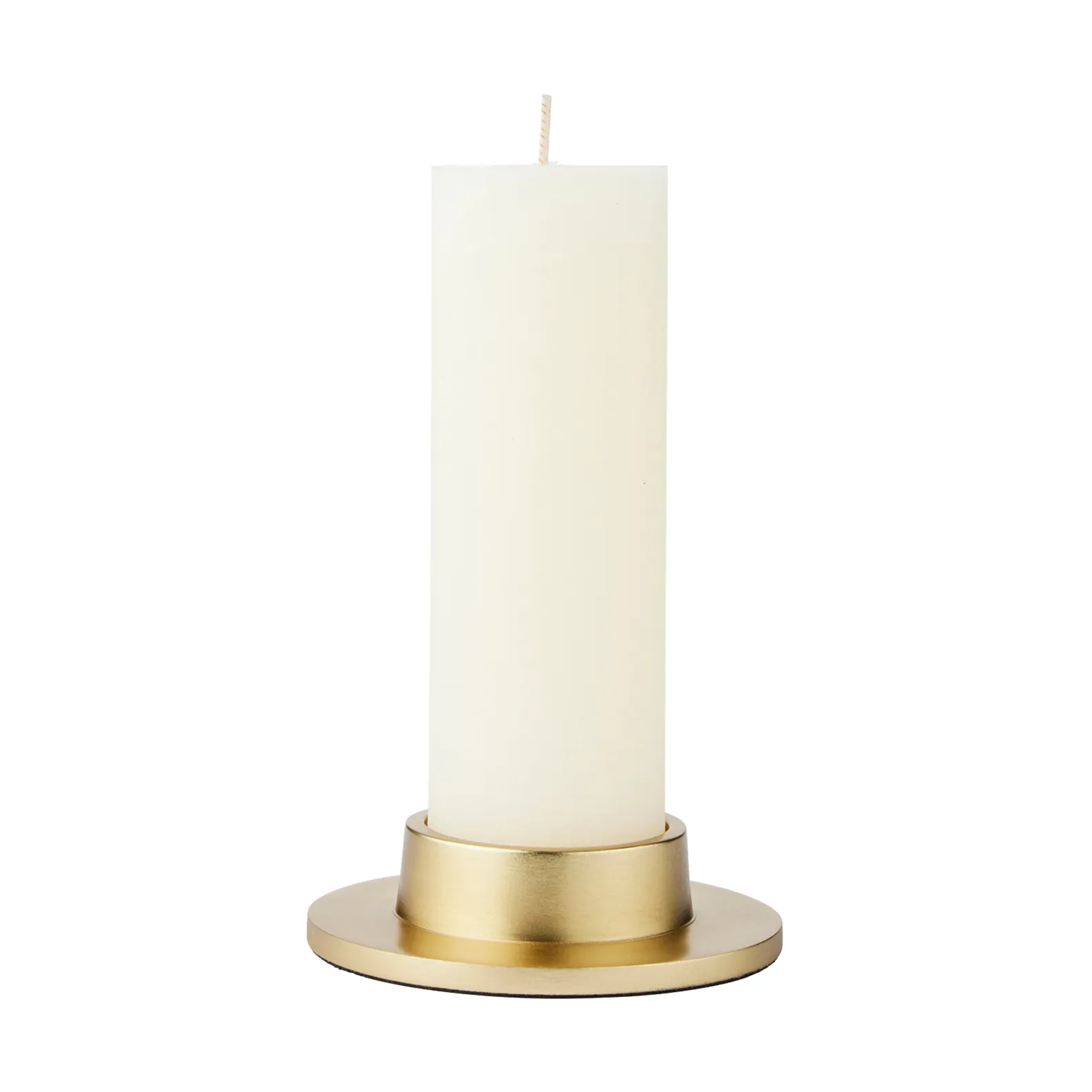 Maro candle holder for pillar candles, Brass finish, 4 cm Broste Copenhagen