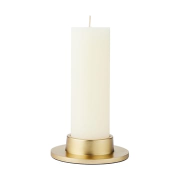 Maro candle holder for pillar candles - Brass finish, 4 cm - Broste Copenhagen
