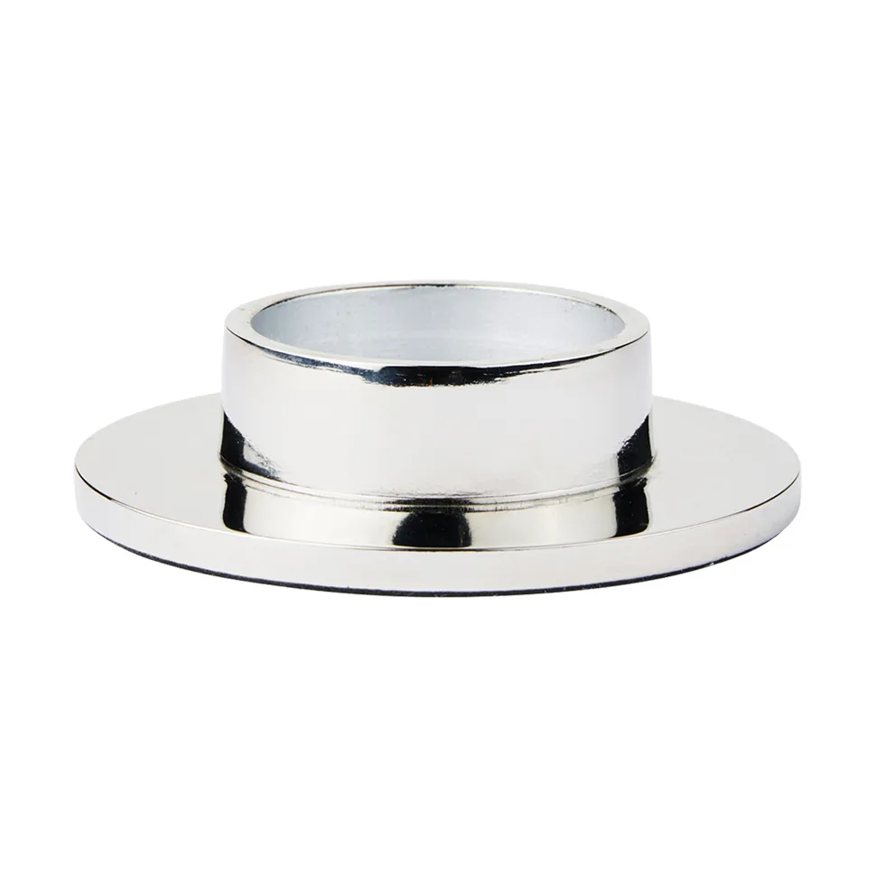 Broste Copenhagen Maro candle holder for pillar candles Silver finish, 4 cm