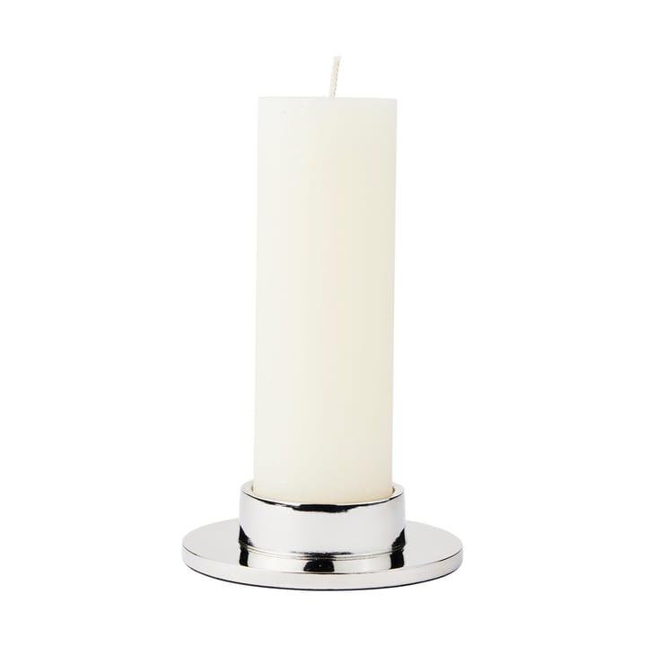Maro candle holder for pillar candles, Silver finish, 4 cm Broste Copenhagen
