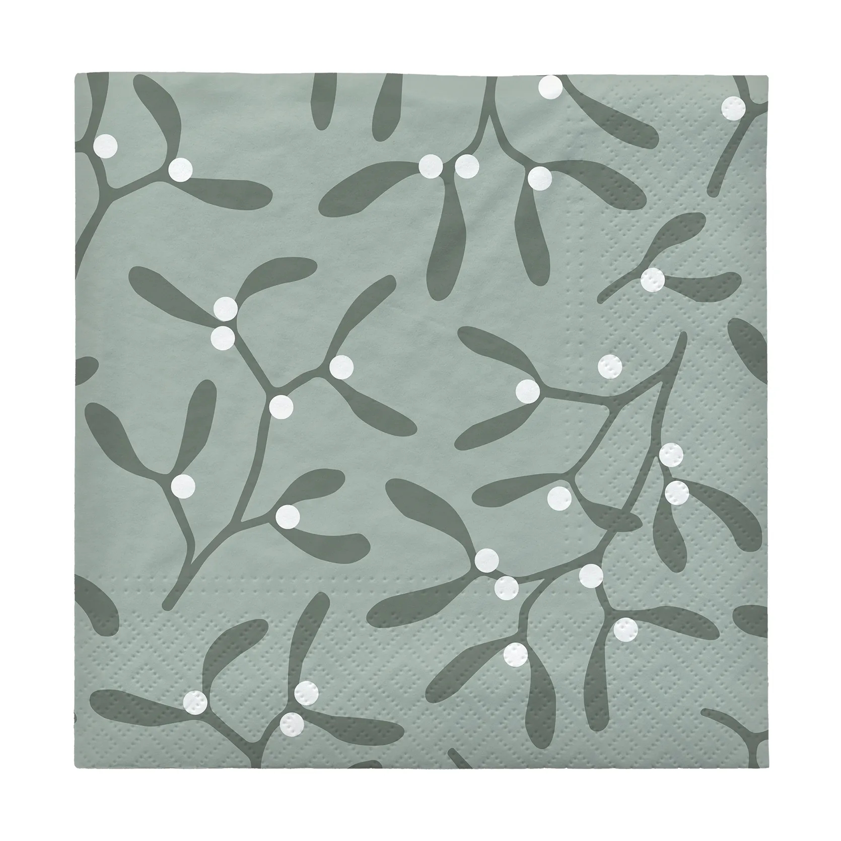 Mistletoe paper napkin 33x33 cm 20-pack, White Broste Copenhagen