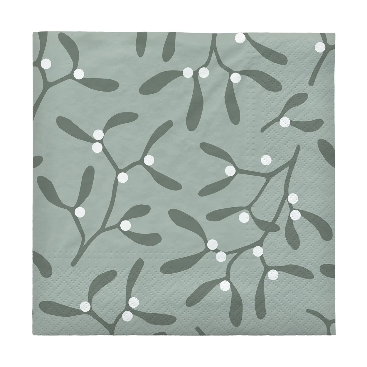Broste Copenhagen Mistletoe paper napkin 33x33 cm 20-pack White