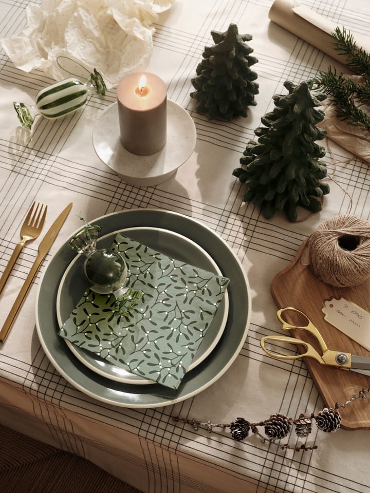 Mistletoe paper napkin 33x33 cm 20-pack, White Broste Copenhagen