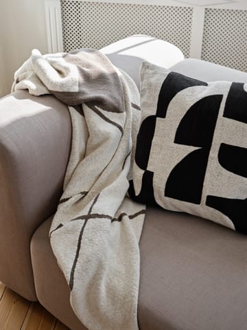Mundo cushion cover 50x50 cm - Black-light beige - Broste Copenhagen