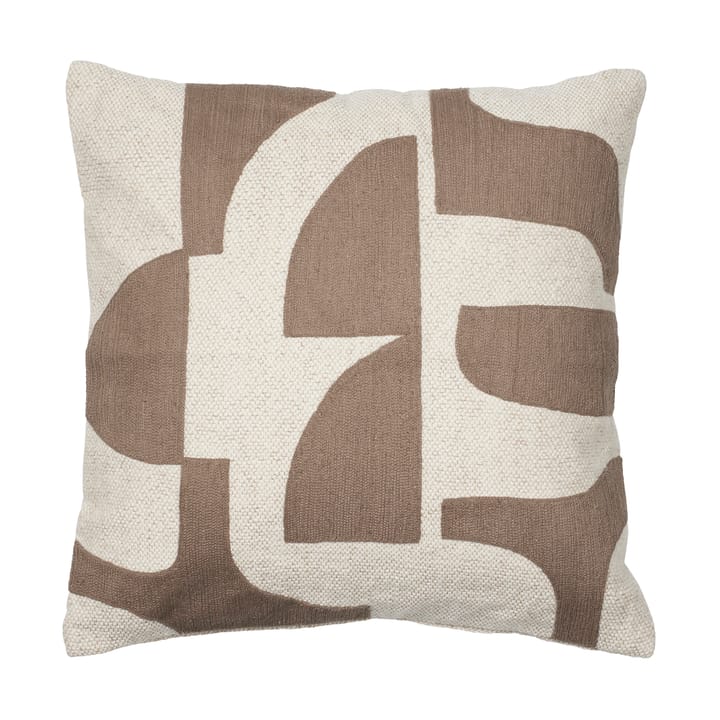 Mundo cushion cover 50x50 cm - Kangaroo brown-off white - Broste Copenhagen