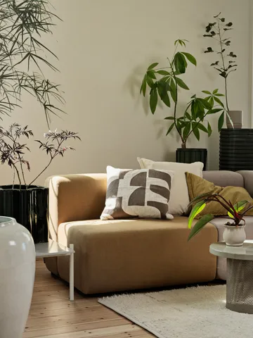 Mundo cushion cover 50x50 cm - Kangaroo brown-off white - Broste Copenhagen