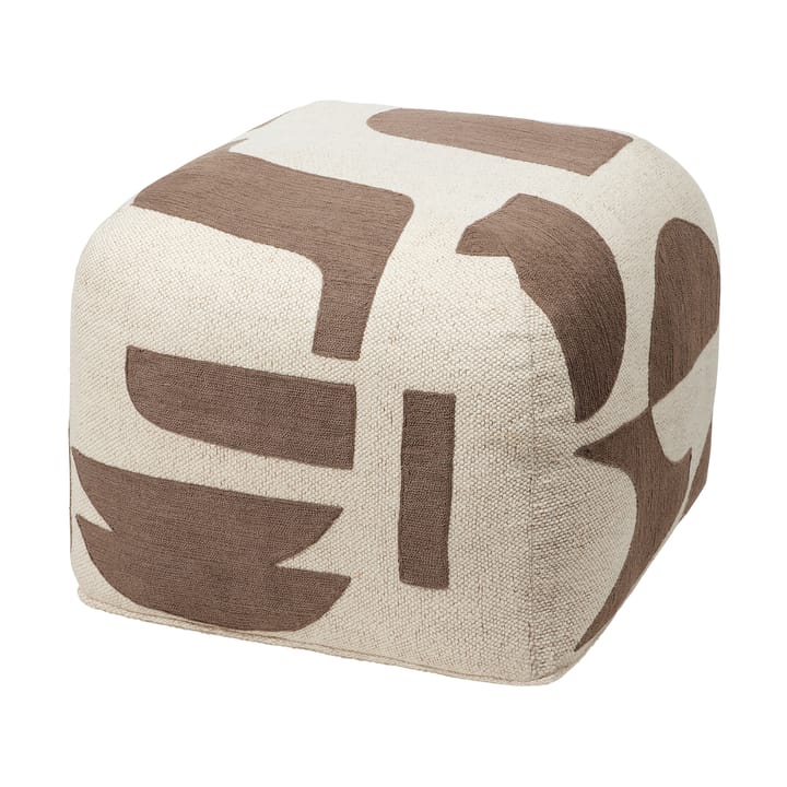 Mundo pouf 38 cm - Kangaroo brown-off white - Broste Copenhagen