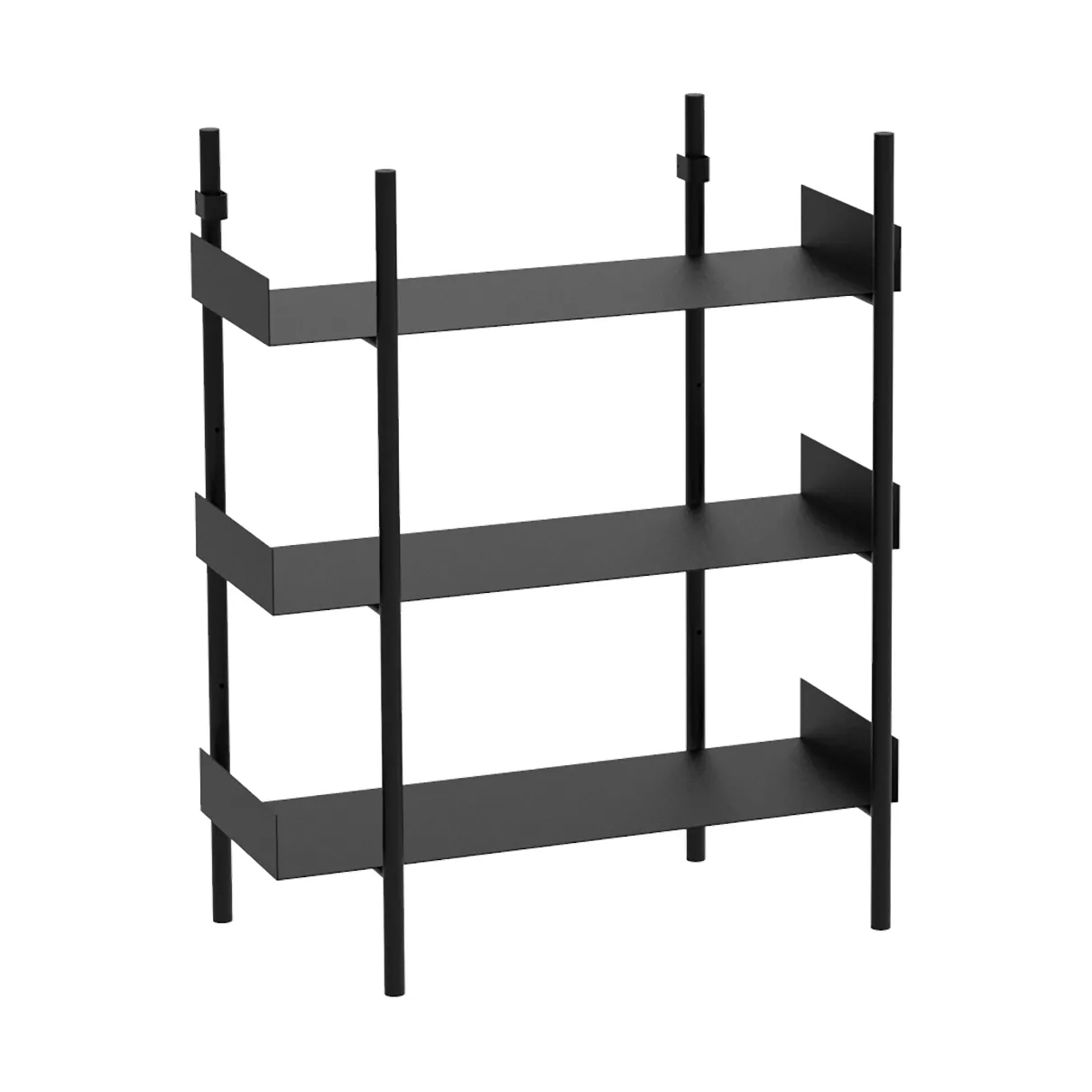 Broste Copenhagen Nobuko bookshelf 3 shelves Black | Scandinavian Design | Shelves & shelving systems | Black