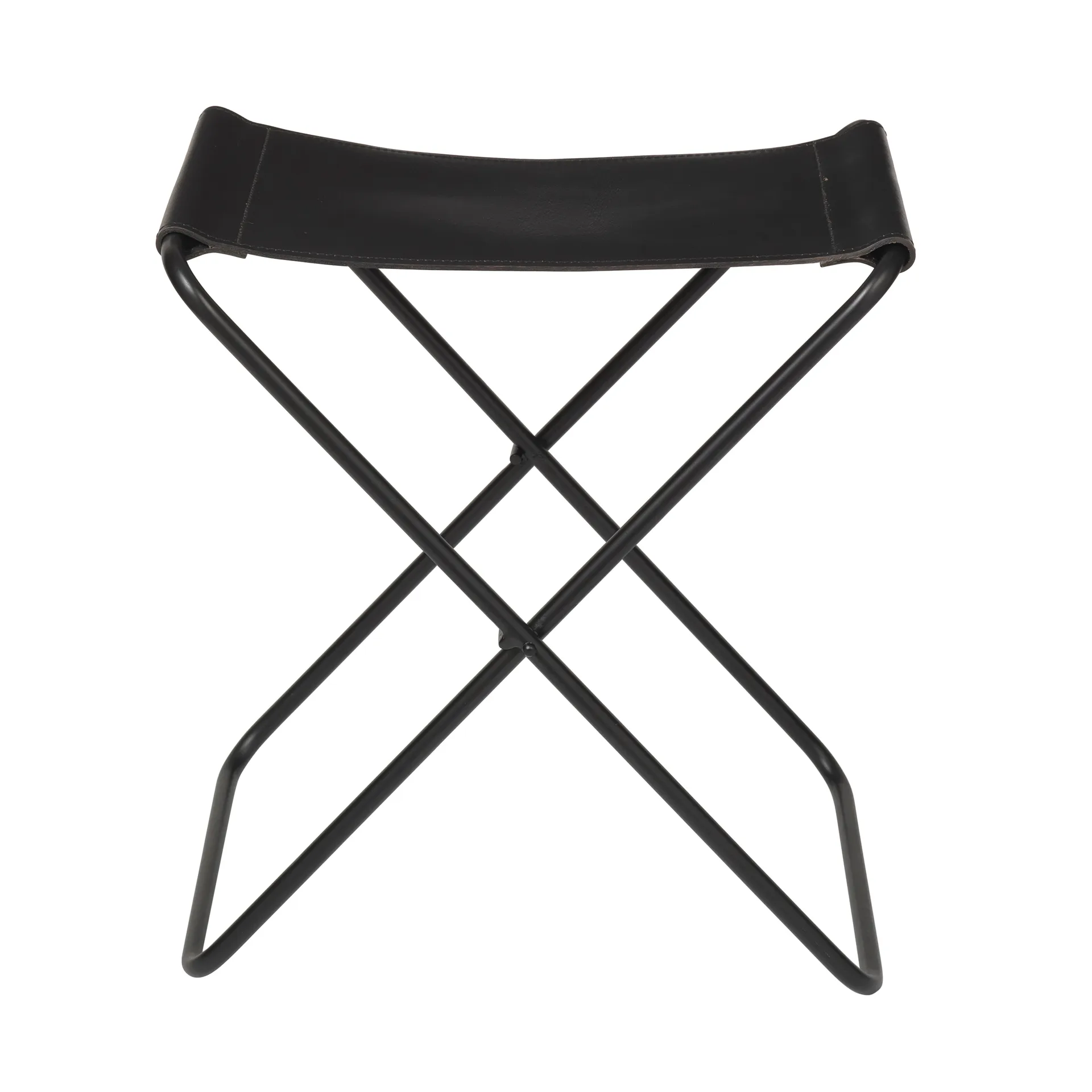 Nola stool leather, black, 45 cm Broste Copenhagen
