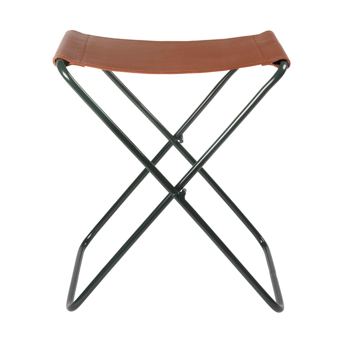 Broste Copenhagen Nola stool leather Forest green | Scandinavian Design | Stools | Green