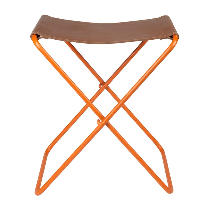 Nola stool leather - Pumkin orange - Broste Copenhagen