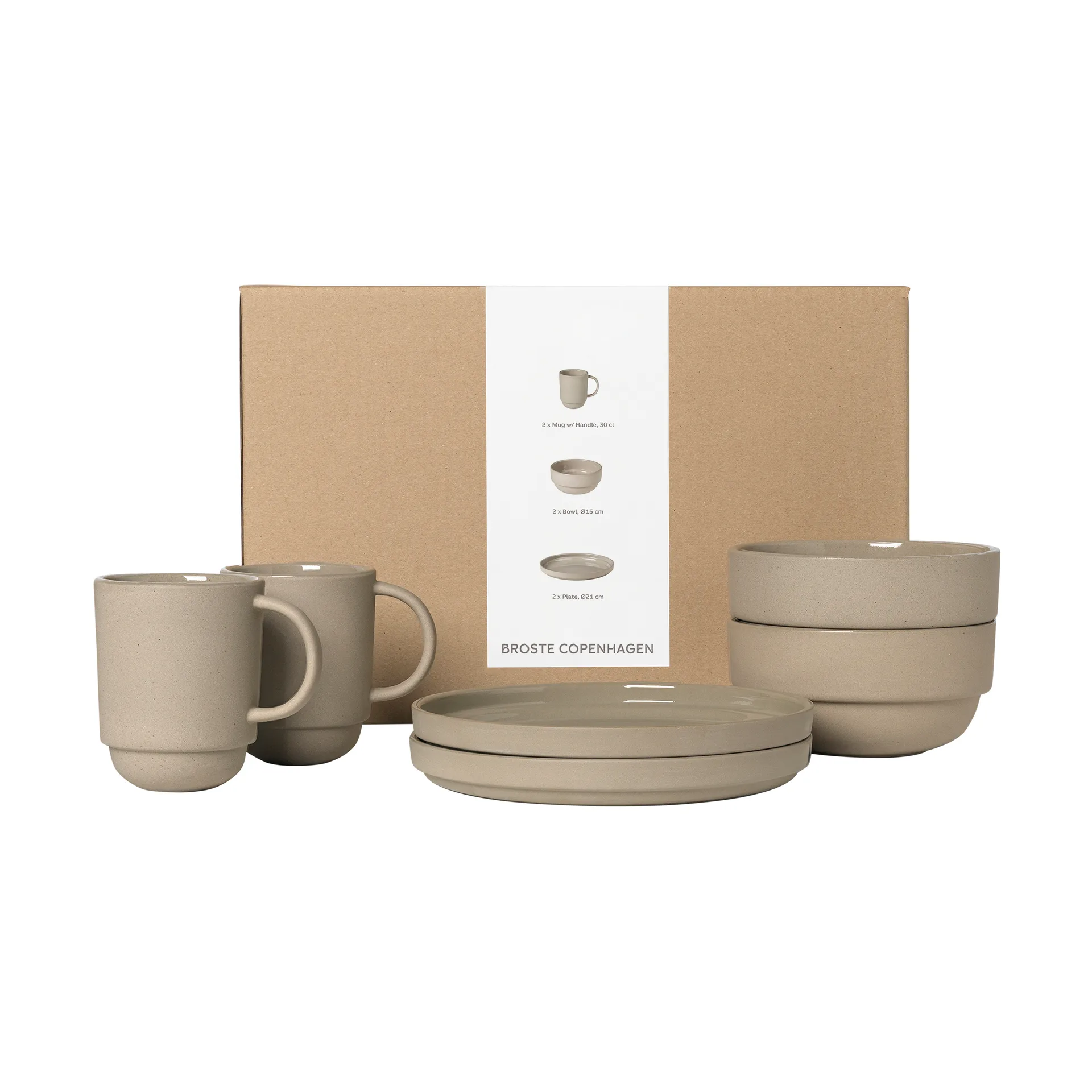 Nordic Bistro dinner set for two, 6 pieces Broste Copenhagen