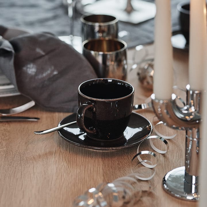 Nordic Coal cup with saucer, 8.8 cm Broste Copenhagen