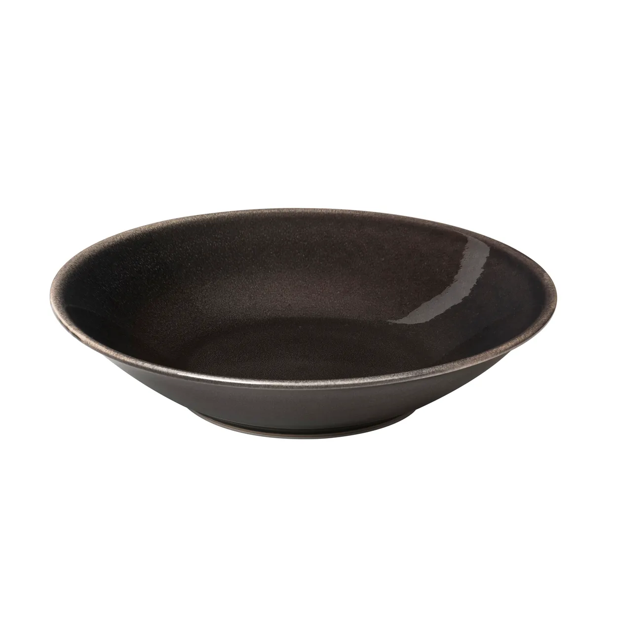 Broste Copenhagen Nordic Coal deep plate o 22.5 cm | Scandinavian Design | Deep plates | Black