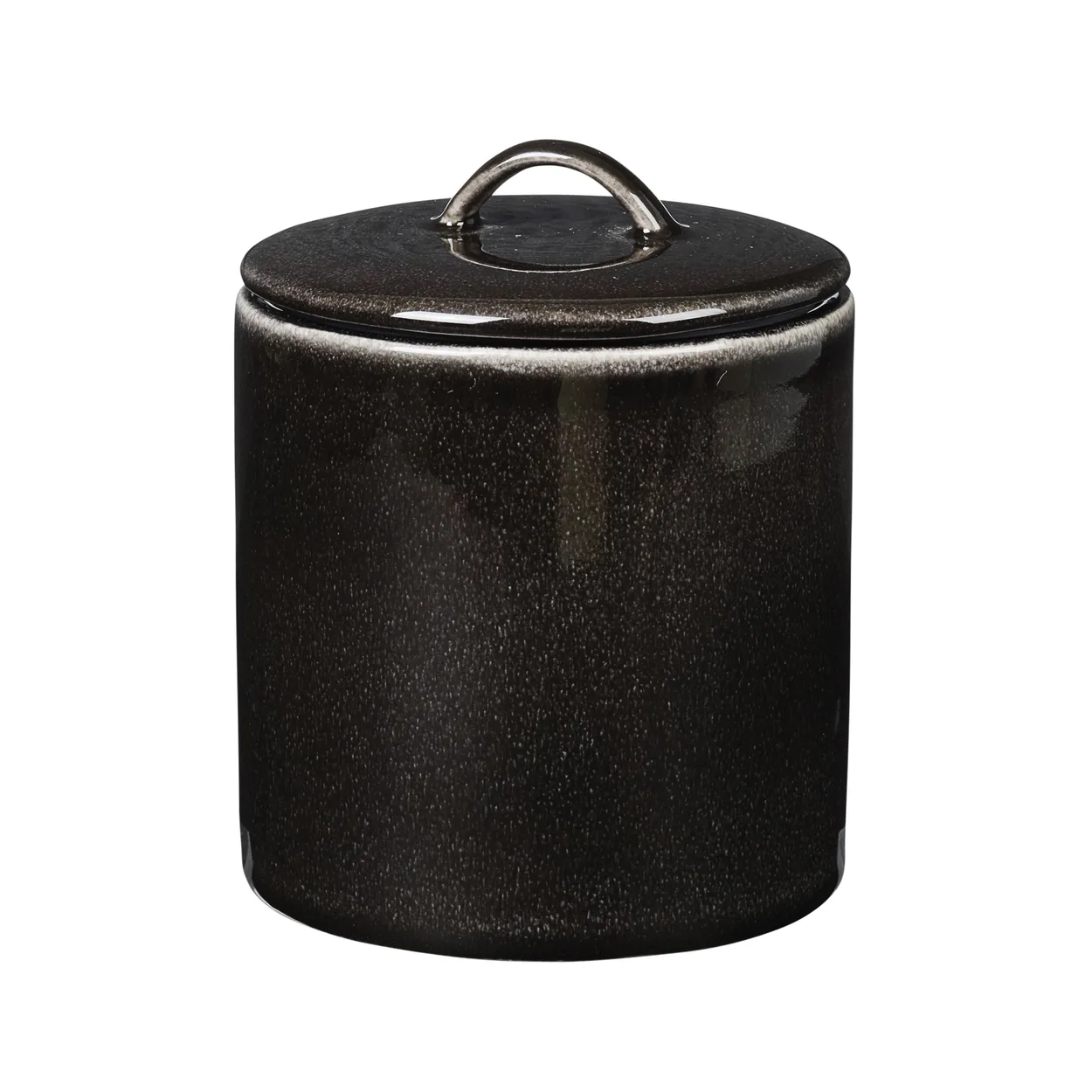 Broste Copenhagen Nordic Coal jar with lid 12 cm | Scandinavian Design | Storage jars | Black