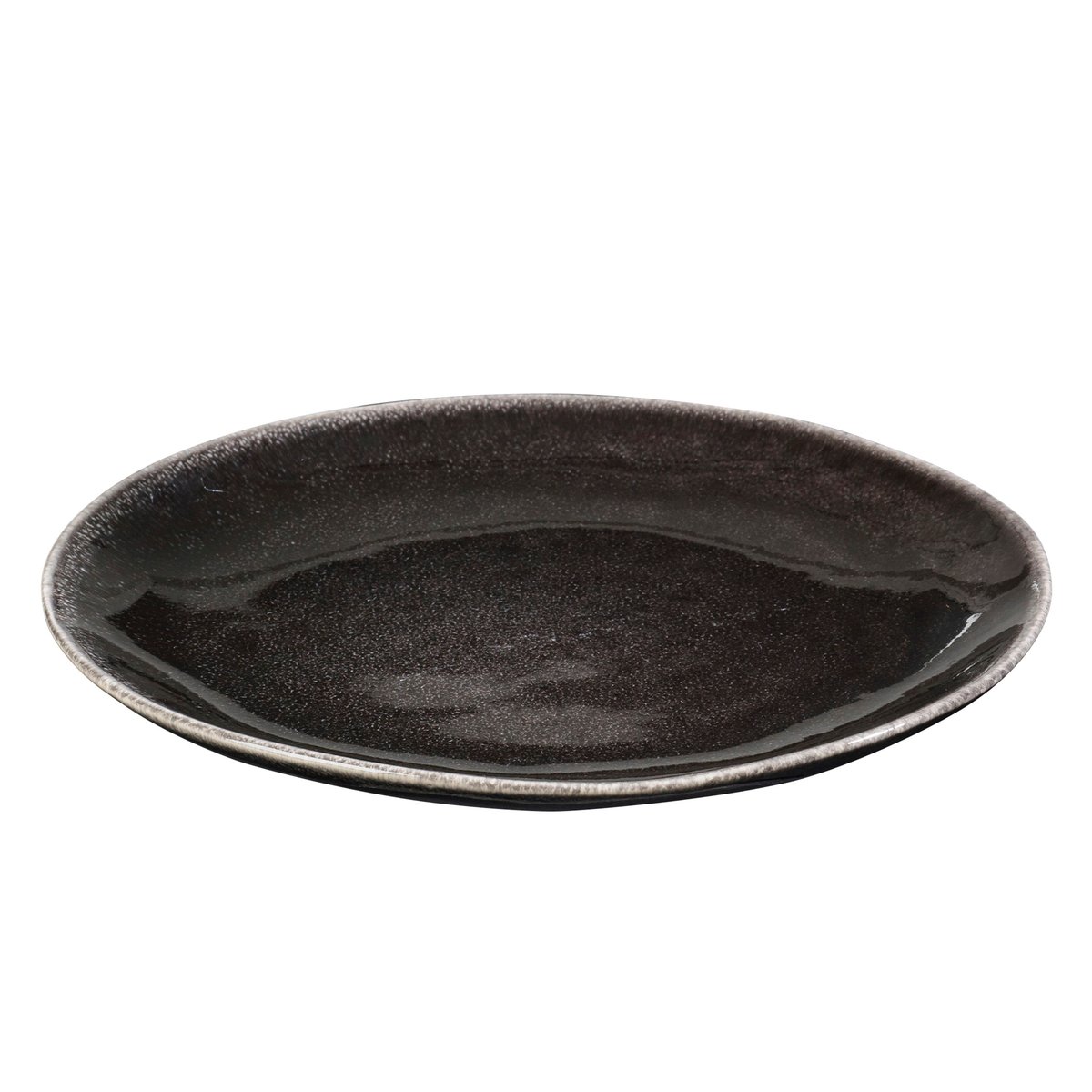 Broste Copenhagen Nordic Coal plate o 20 cm | Scandinavian Design | Small plates & side plates | Black