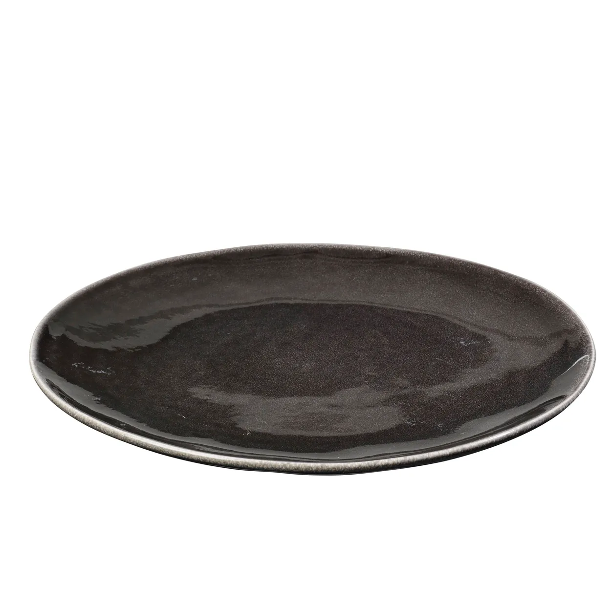 Broste Copenhagen Nordic Coal plate o 26 cm | Scandinavian Design | Small plates & side plates | Black