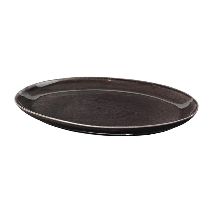 Nordic Coal saucer oval 26.5x36.5 cm - Charcoal - Broste Copenhagen