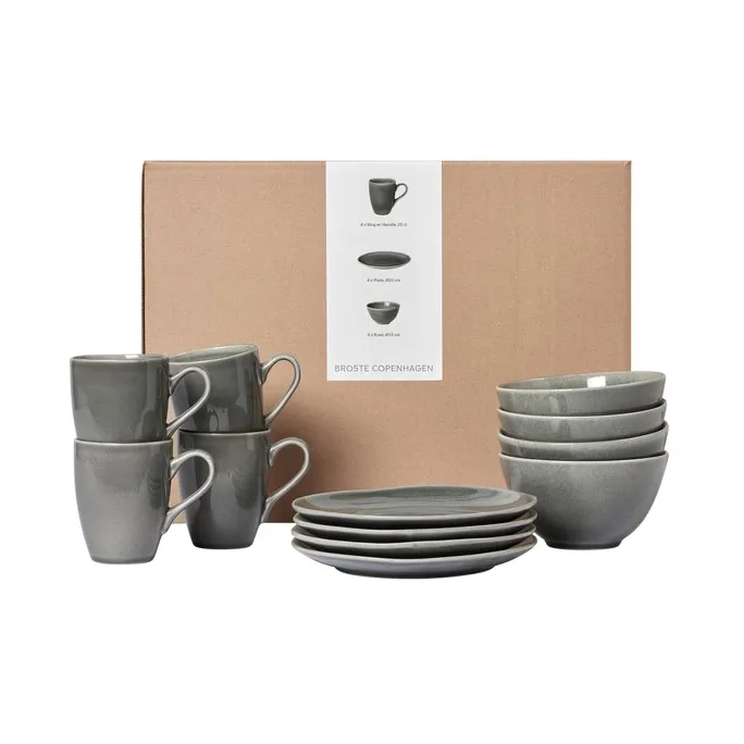 Nordic Rain breakfast set, 12 pieces Broste Copenhagen
