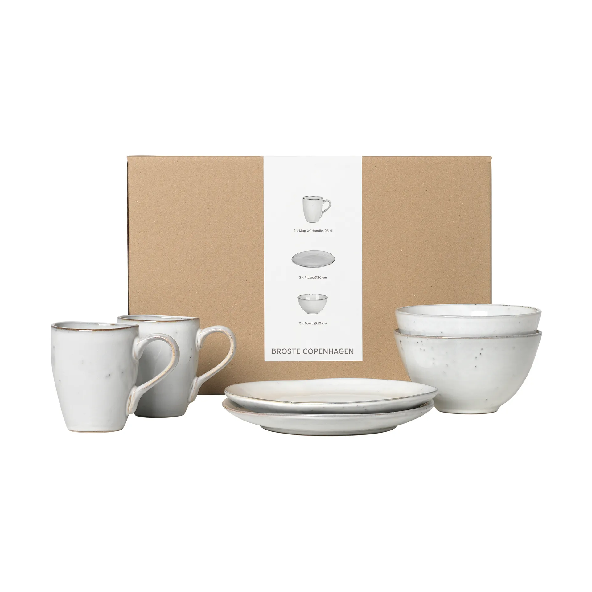 Nordic Sand breakfast set for two, 6 pieces Broste Copenhagen