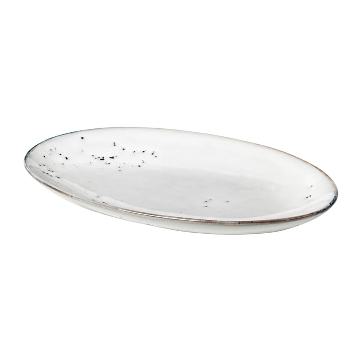 Nordic Sand oval serving platter - 13.6x22 cm - Broste Copenhagen