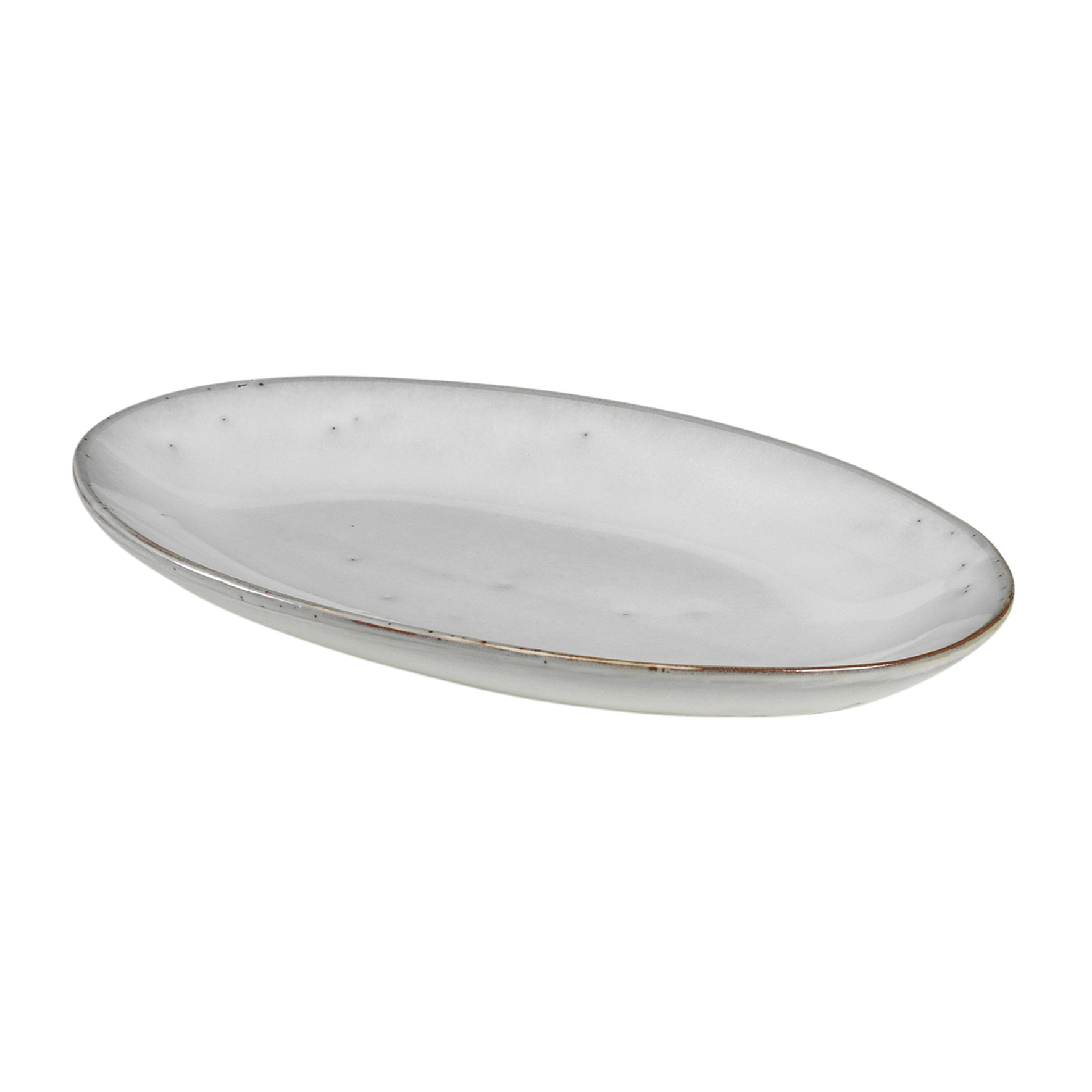 Nordic Sand oval serving platter - 13.6x22 cm