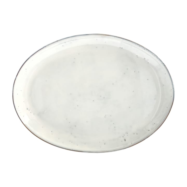 Nordic Sand oval serving platter - 26.5x35.5 cm - Broste Copenhagen